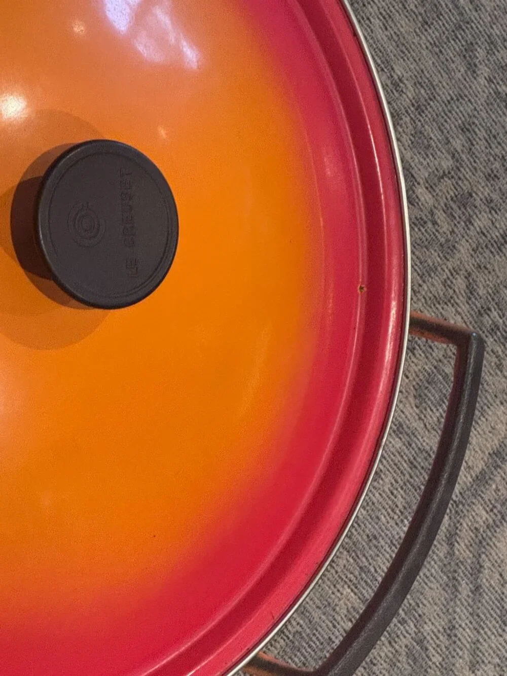 Le Creuset Wok Orange Red 36 cm VINATGE